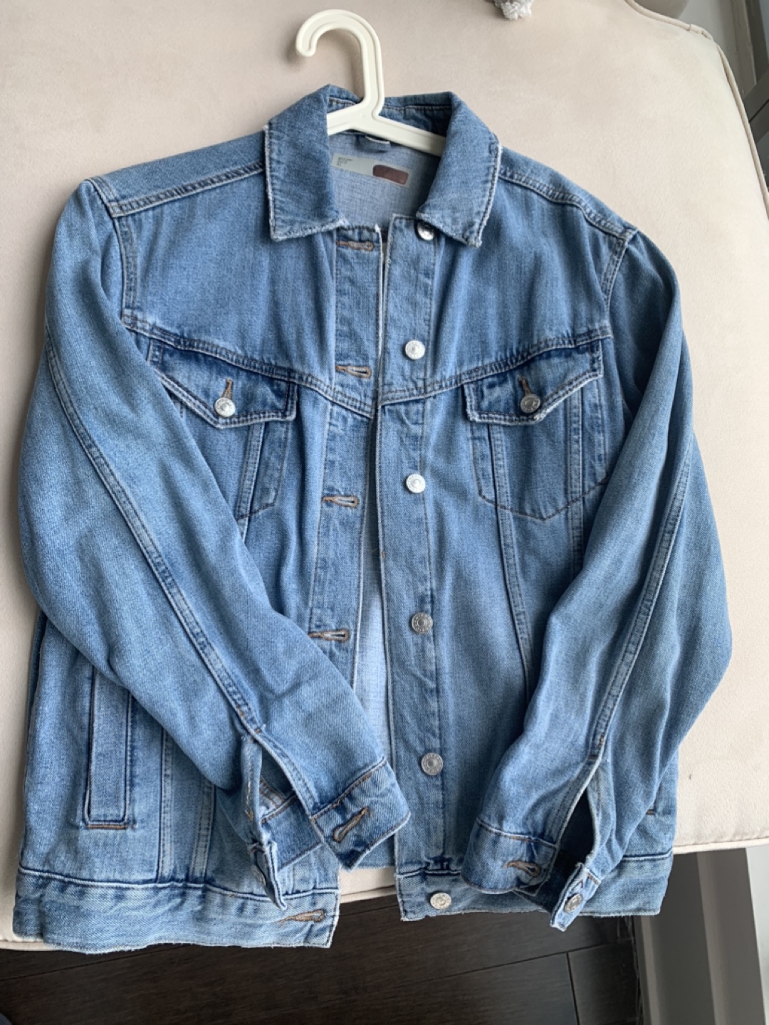 Topshop Light Wash Denim Jacket - oversize design