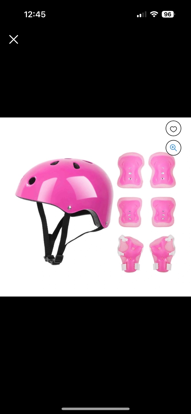 Kids' Pink Scooter, Bike, Helmet & Protective Gear Set - photo 2