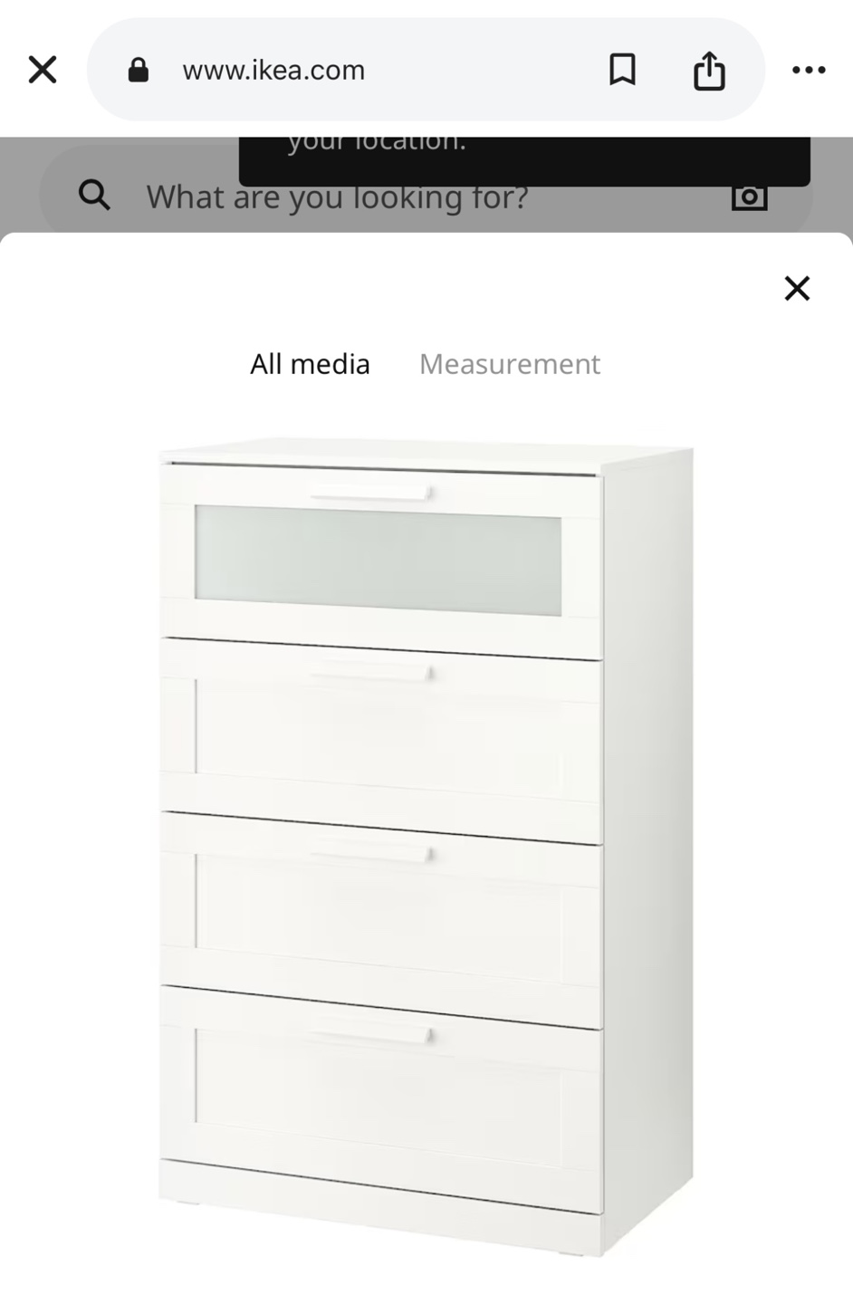 IKEA BRIMNES 4-Drawer Chest White - photo 3