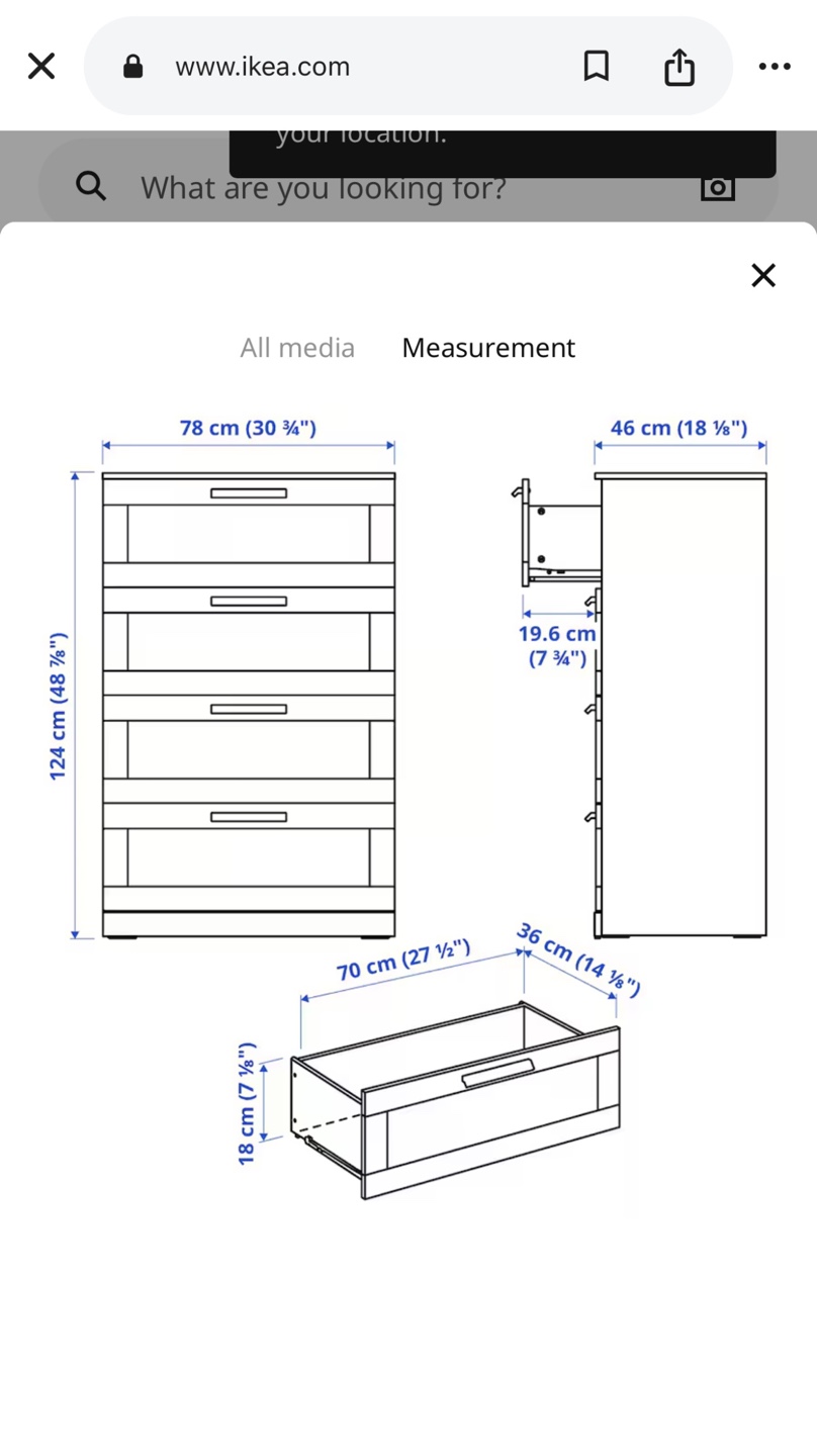 IKEA BRIMNES 4-Drawer Chest White - photo 2