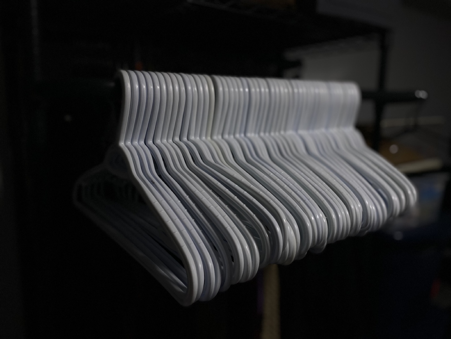 Bulk lot of White Plastic Hangers
