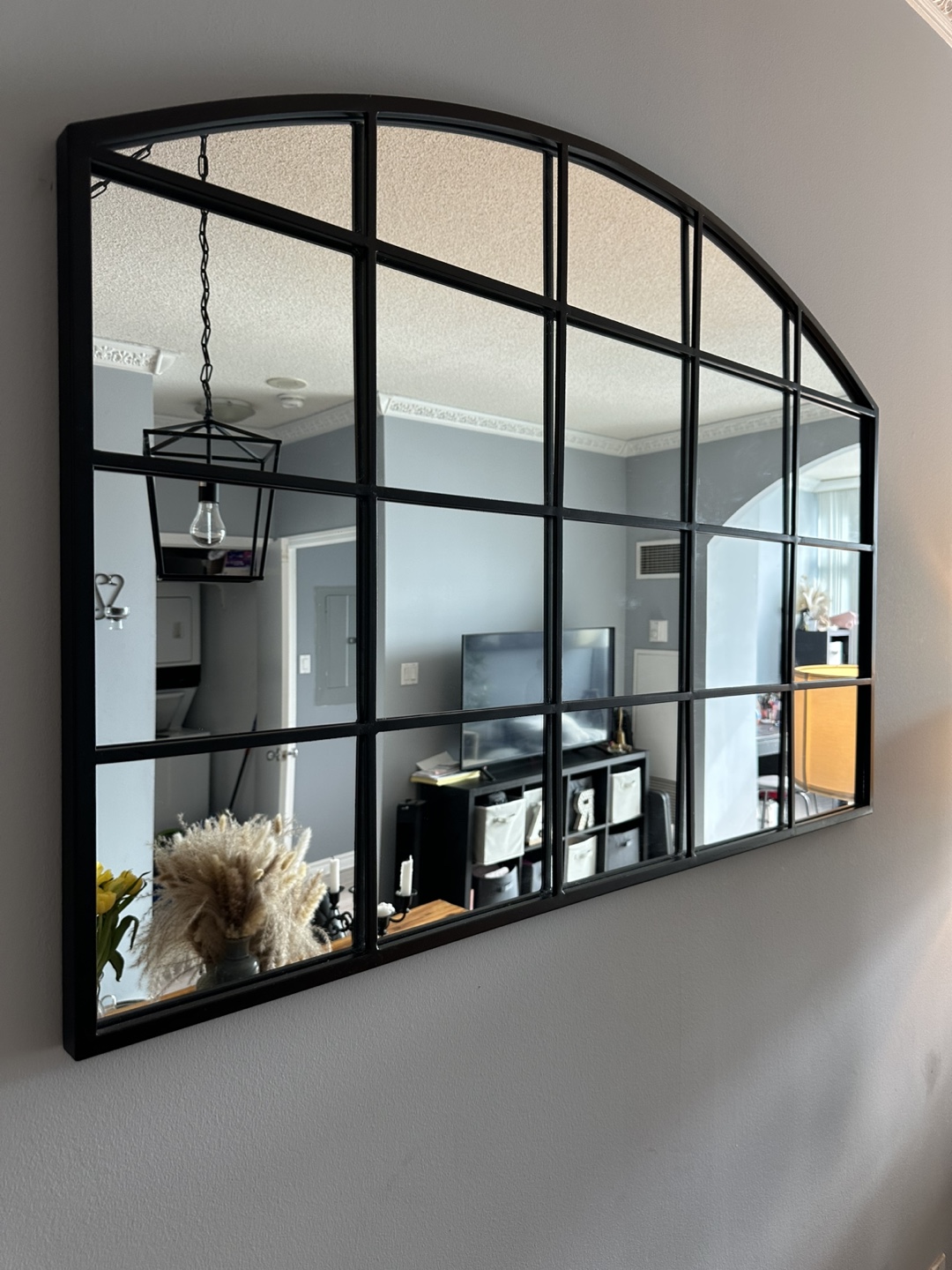 Leaf Black Framed Arched Mirror - Homesense
