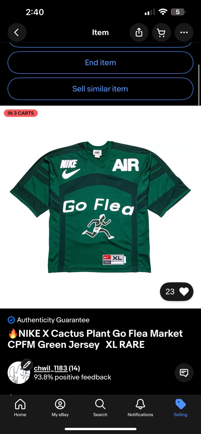 Cpfm Go Flea Jersey XL🔥🔥🔥