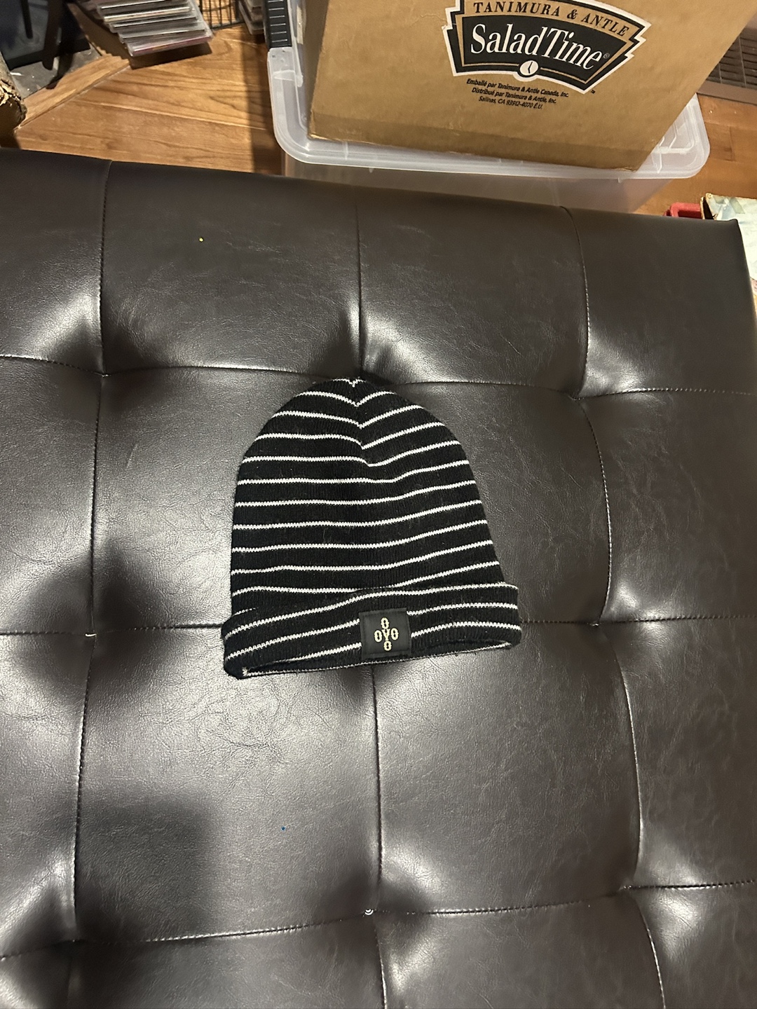OVO Striped Beanie - Black & White