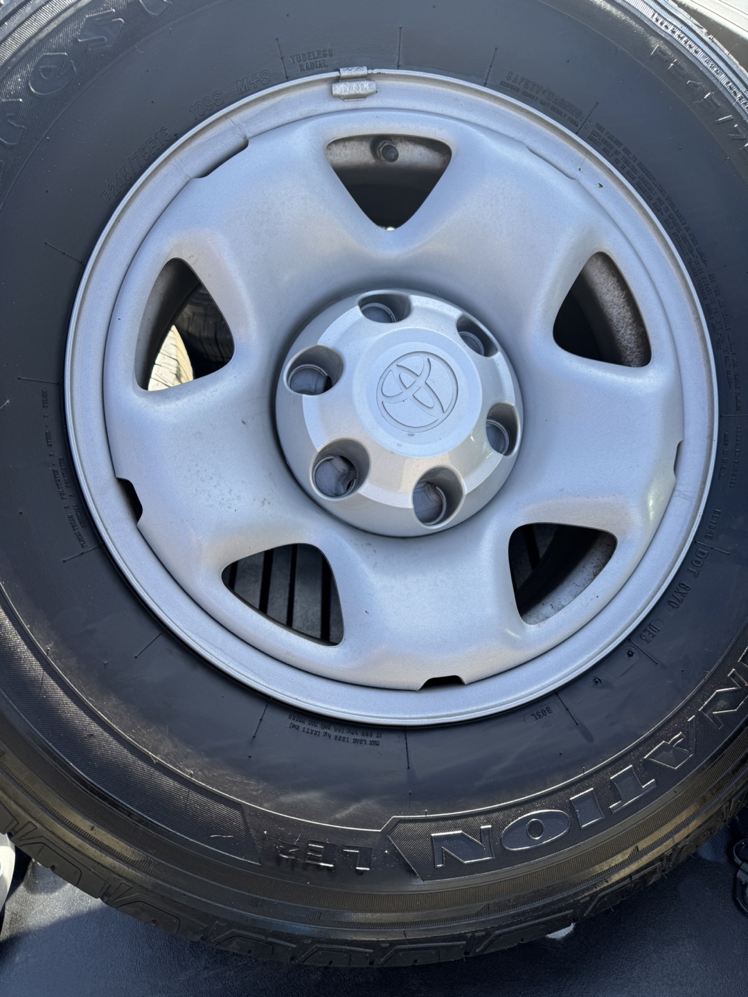 Set of 4 Toyota Tacoma Steel Wheels and Tires - photo 2