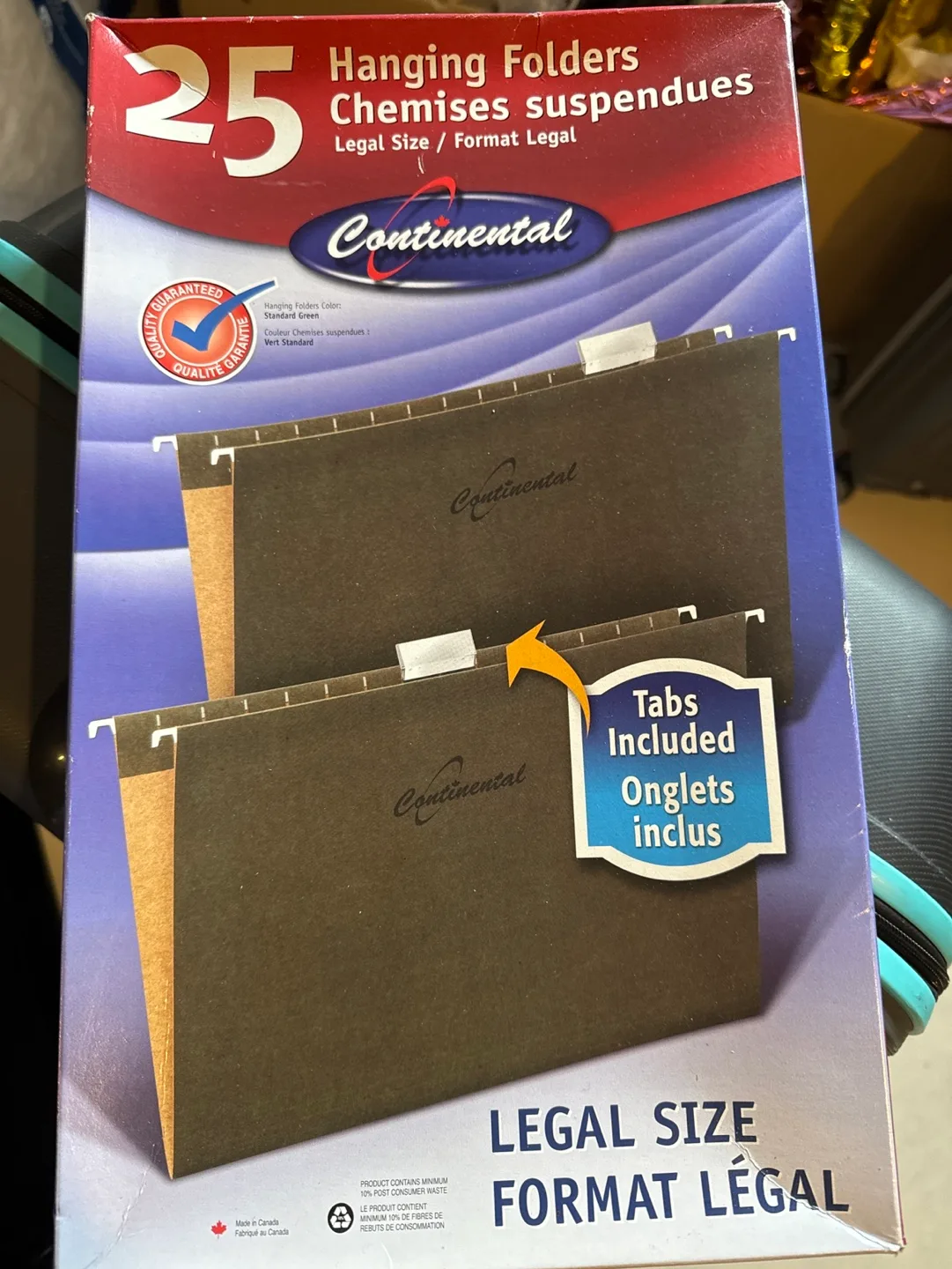 Bulk Lot of Continental Legal Size Hanging File Folders image indicator(2)