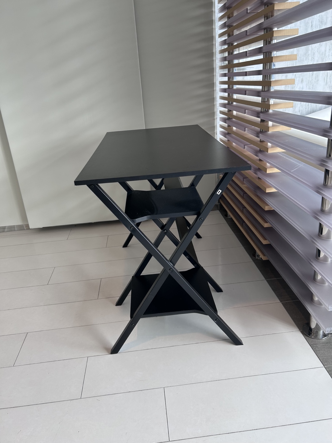 Black Computer Desk with Shelf - photo 3