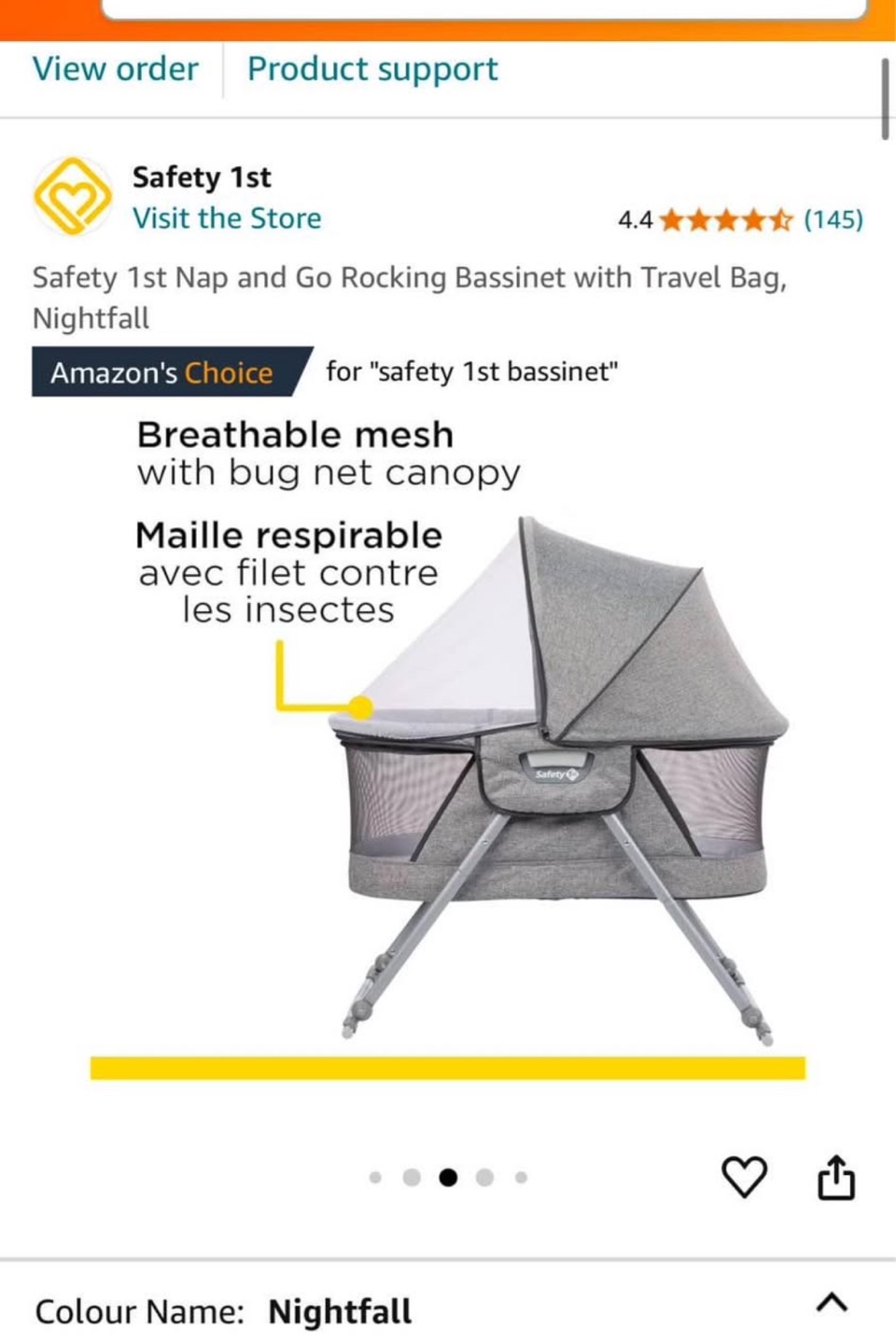 Safety 1st Nap and Go Rocking Bassinet - photo 3