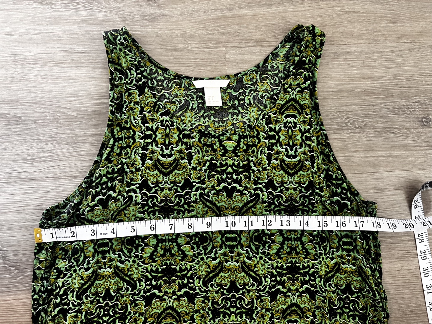 H&M Green and Black Tank Top Blouse - photo 3