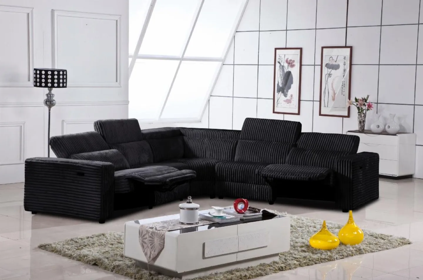 Brand new sectional cream black and gray power image indicator(3)