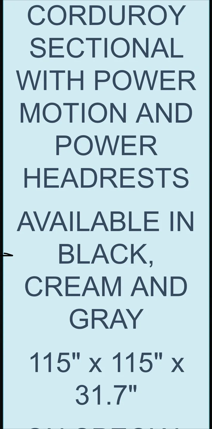 Brand new sectional cream black and gray power image indicator(2)