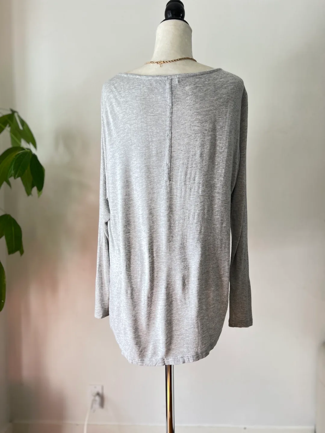 Grey Floral Long Sleeve Olsen Blouse image indicator(5)