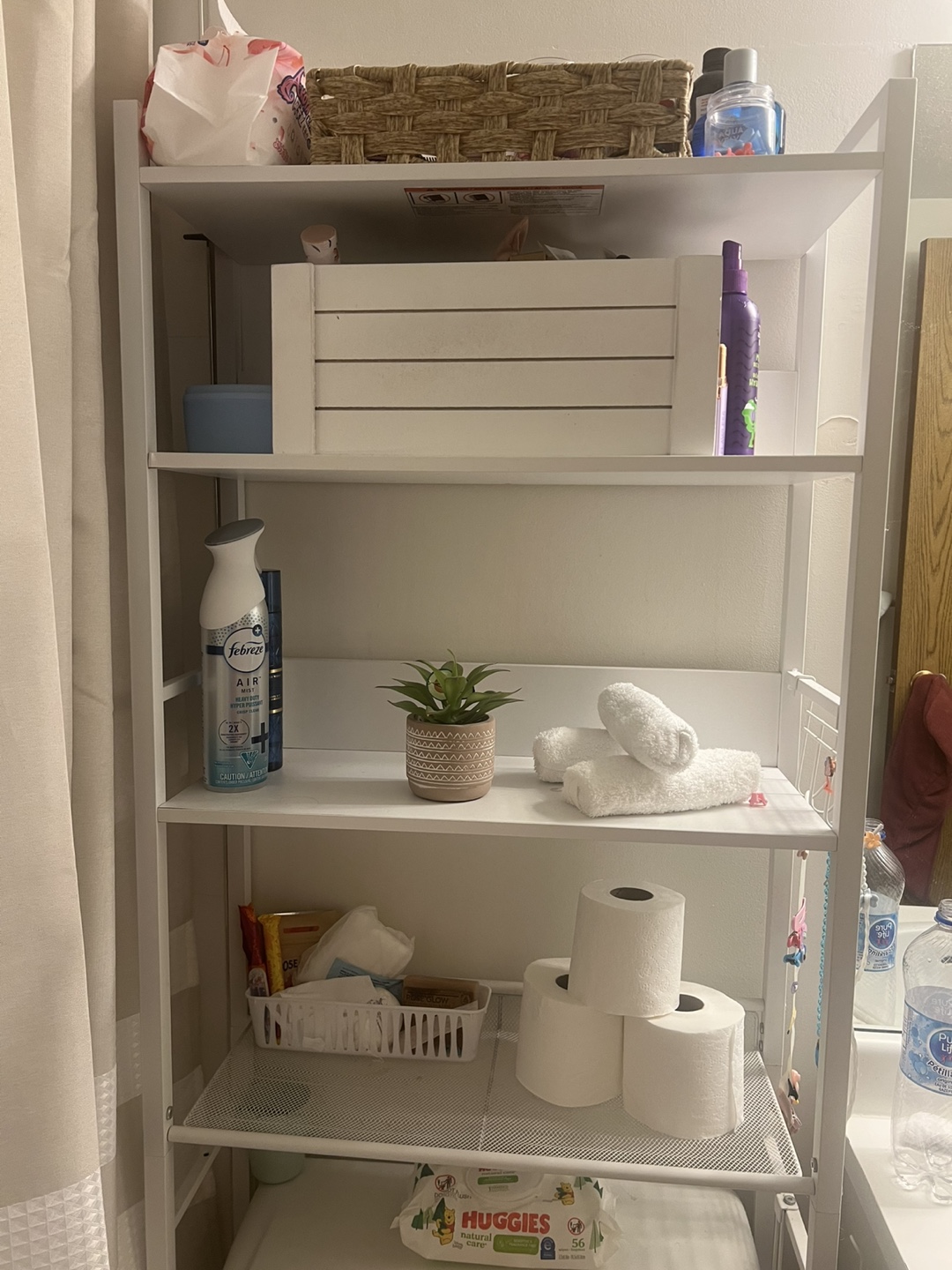 White Bathroom Shelf Organizer