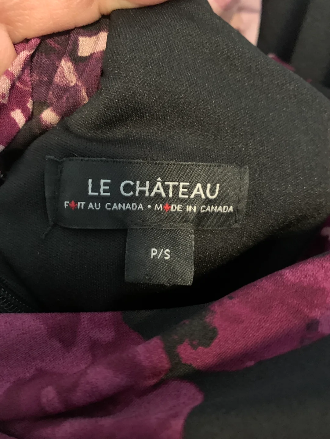 Le Chateau Purple Floral Dress Size P/S image indicator(4)