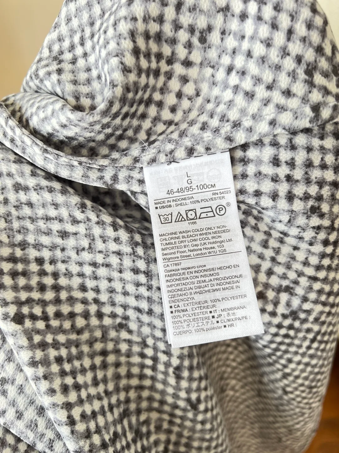 Banana Republic Silky Navy Blue & White Camisole image indicator(9)