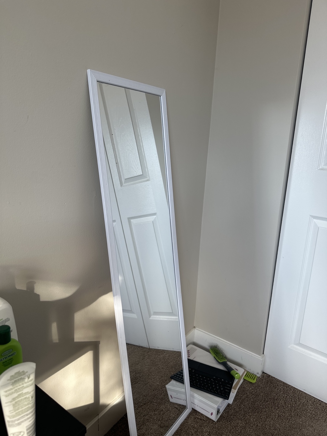 Full Length White Frame Mirror