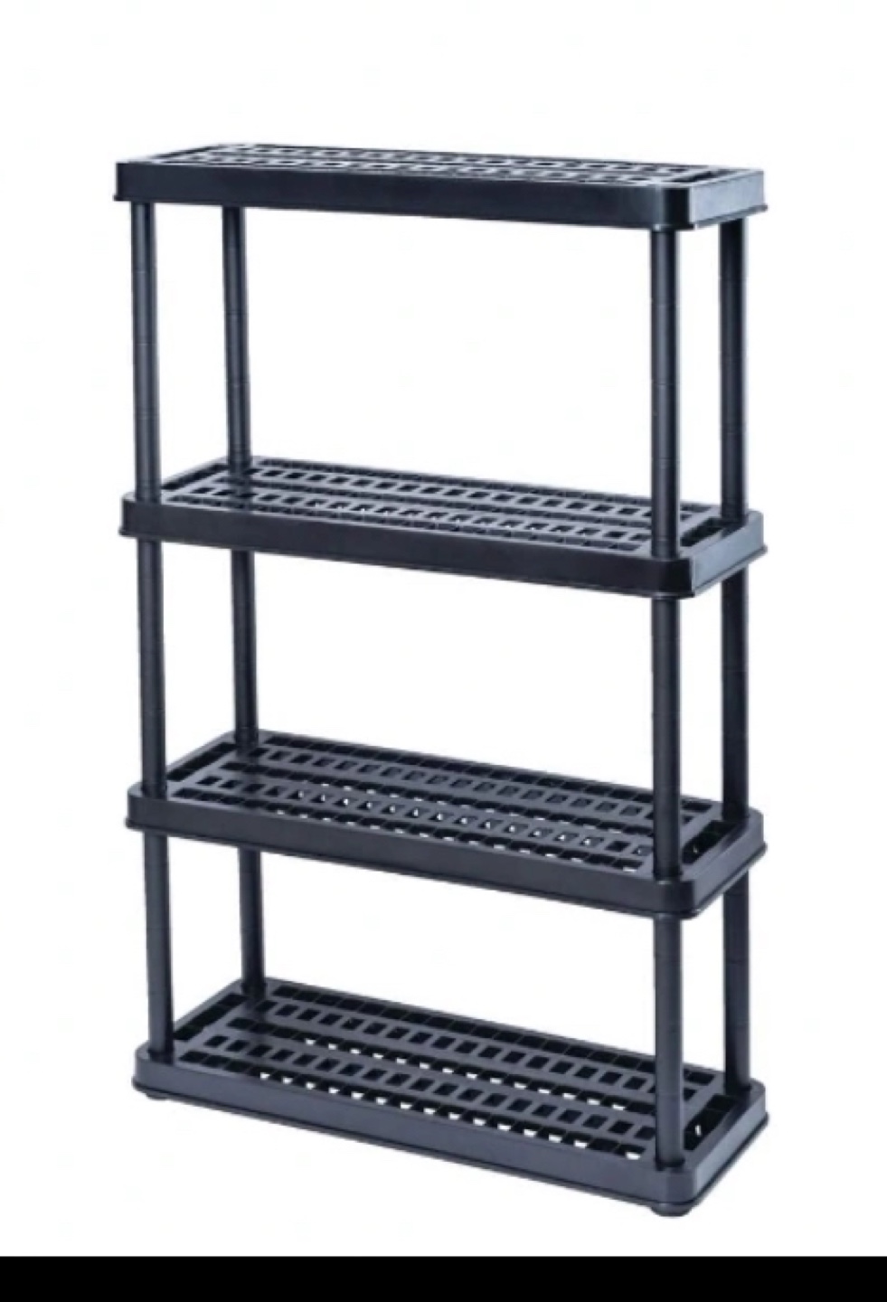 Black 4 shelf storage