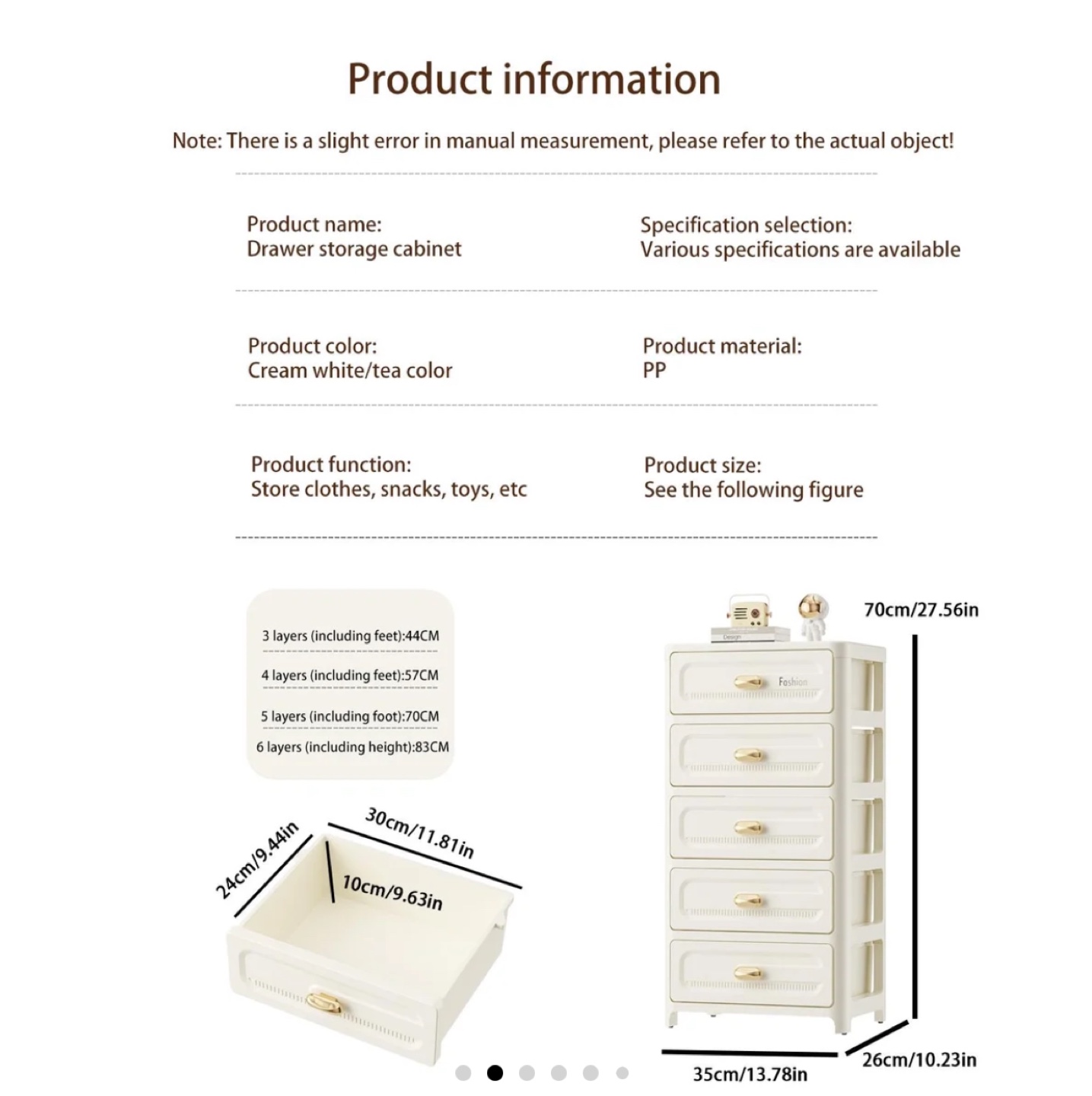 Multi-Layer Drawer Storage Cabinet - photo 2