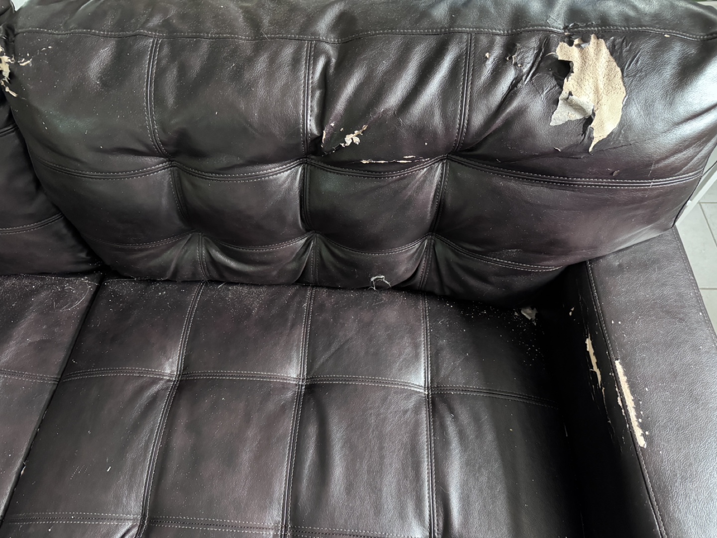 Brown Leather Sofa - photo 2