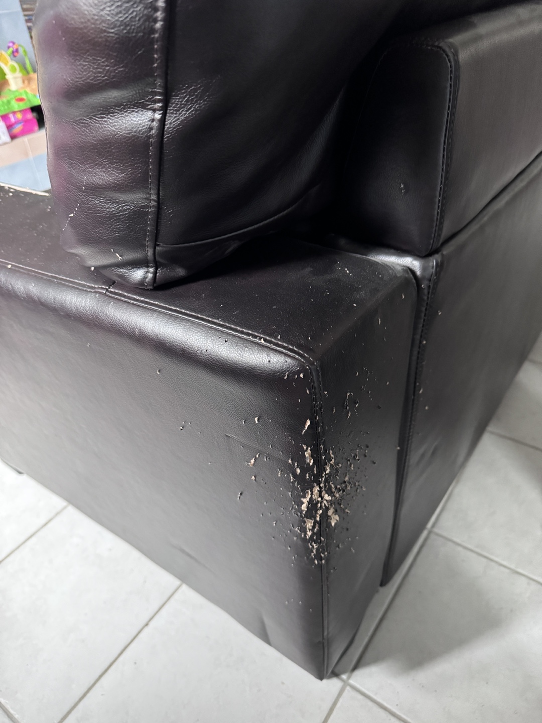 Brown Leather Sofa - photo 3