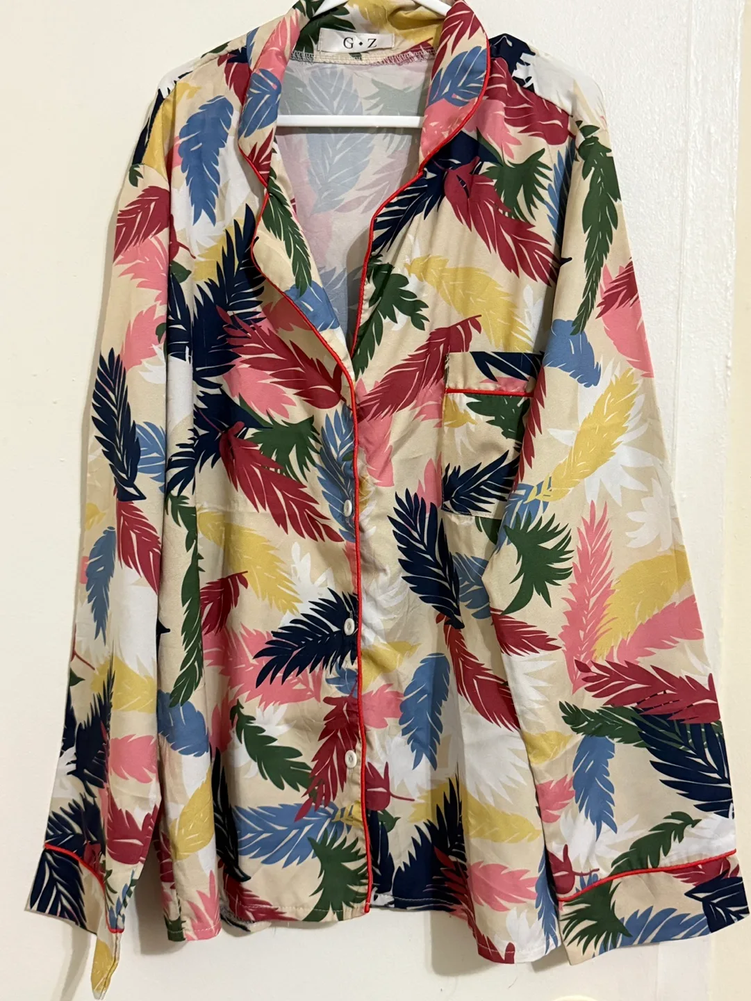 Women's G.Z. Tropical Leaf Sleepwear Top thumbnail