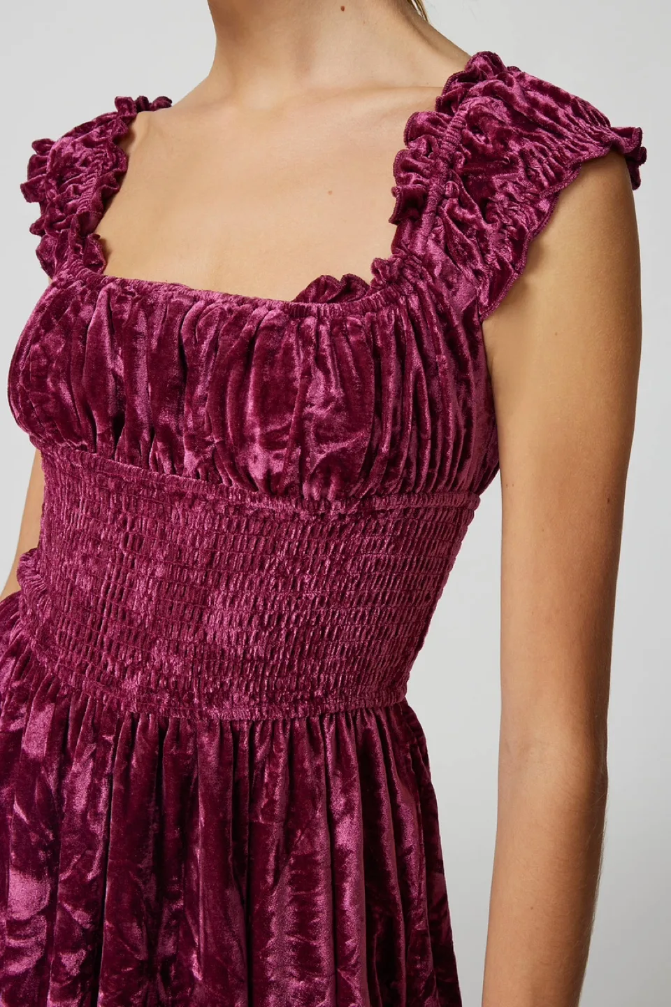 NWT Urban Outfitters Rosie Velvet Mini Dress image indicator(3)