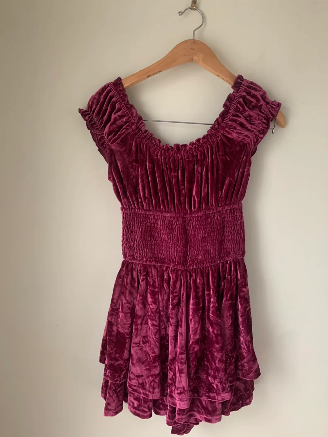 NWT Urban Outfitters Rosie Velvet Mini Dress image indicator(7)