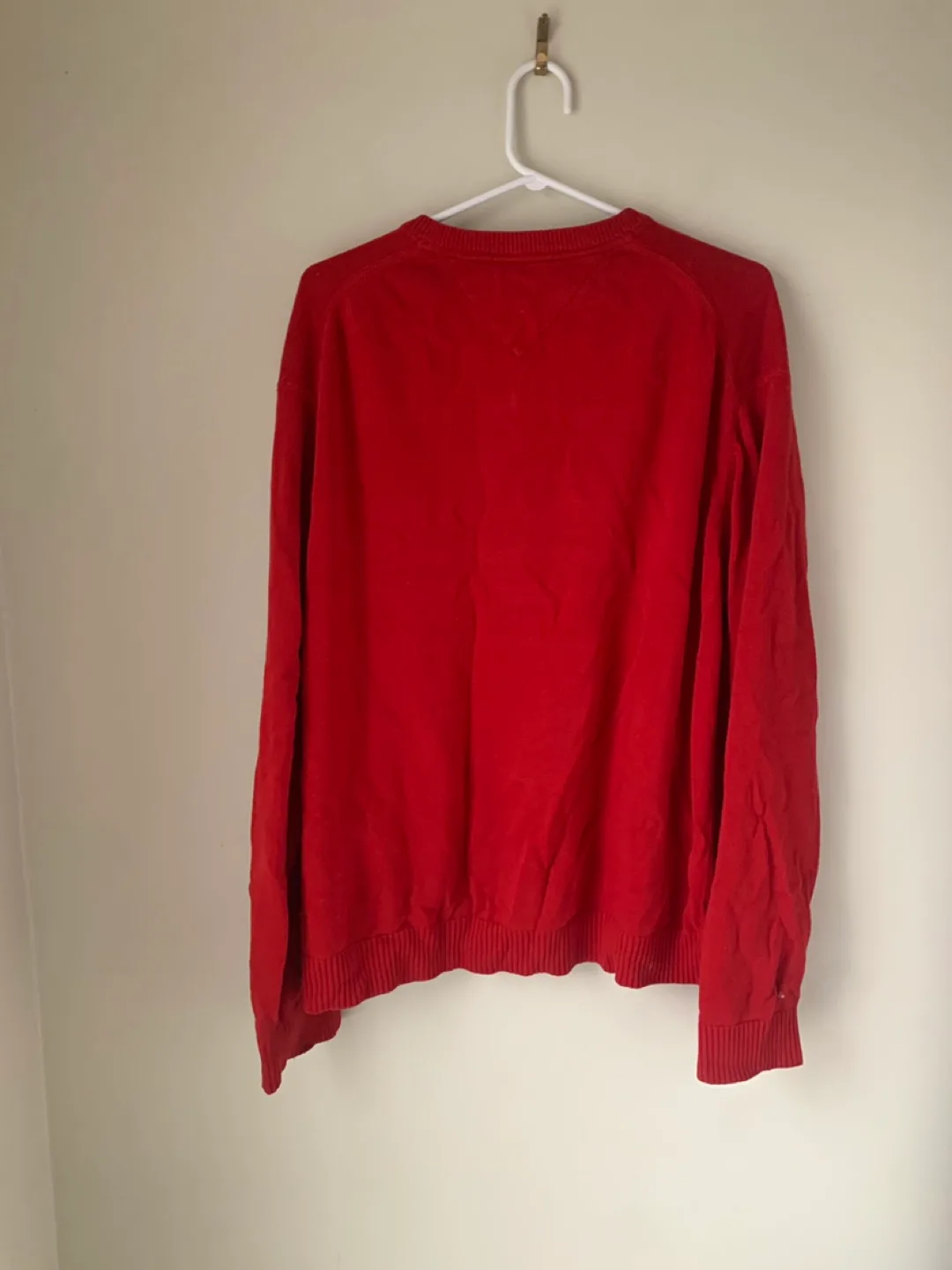 Tommy Hilfiger Men's Red V-Neck Sweater - Size XL image indicator(4)