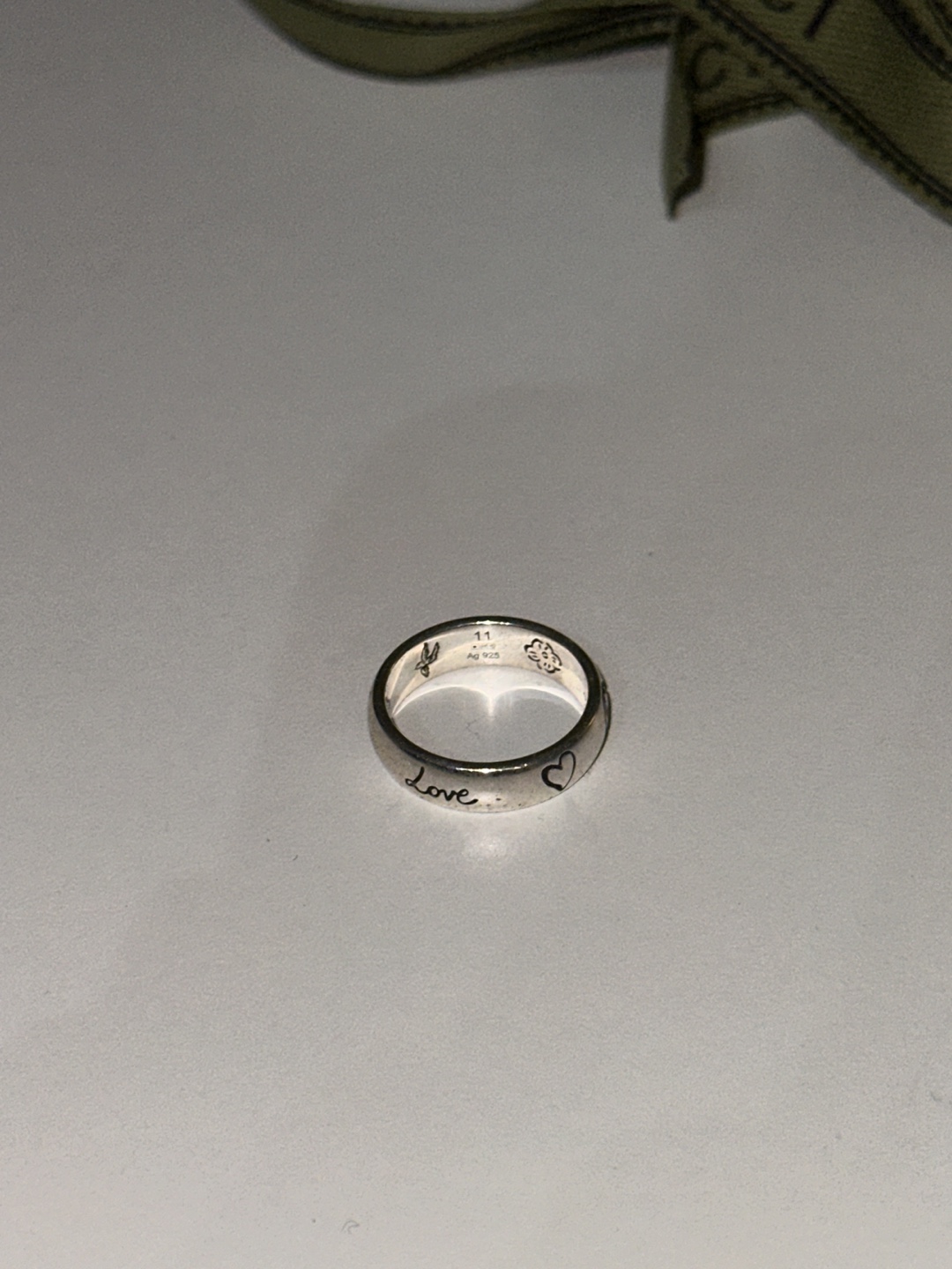 Gucci sterling silver ring, size 11, Blind For Love - photo 3