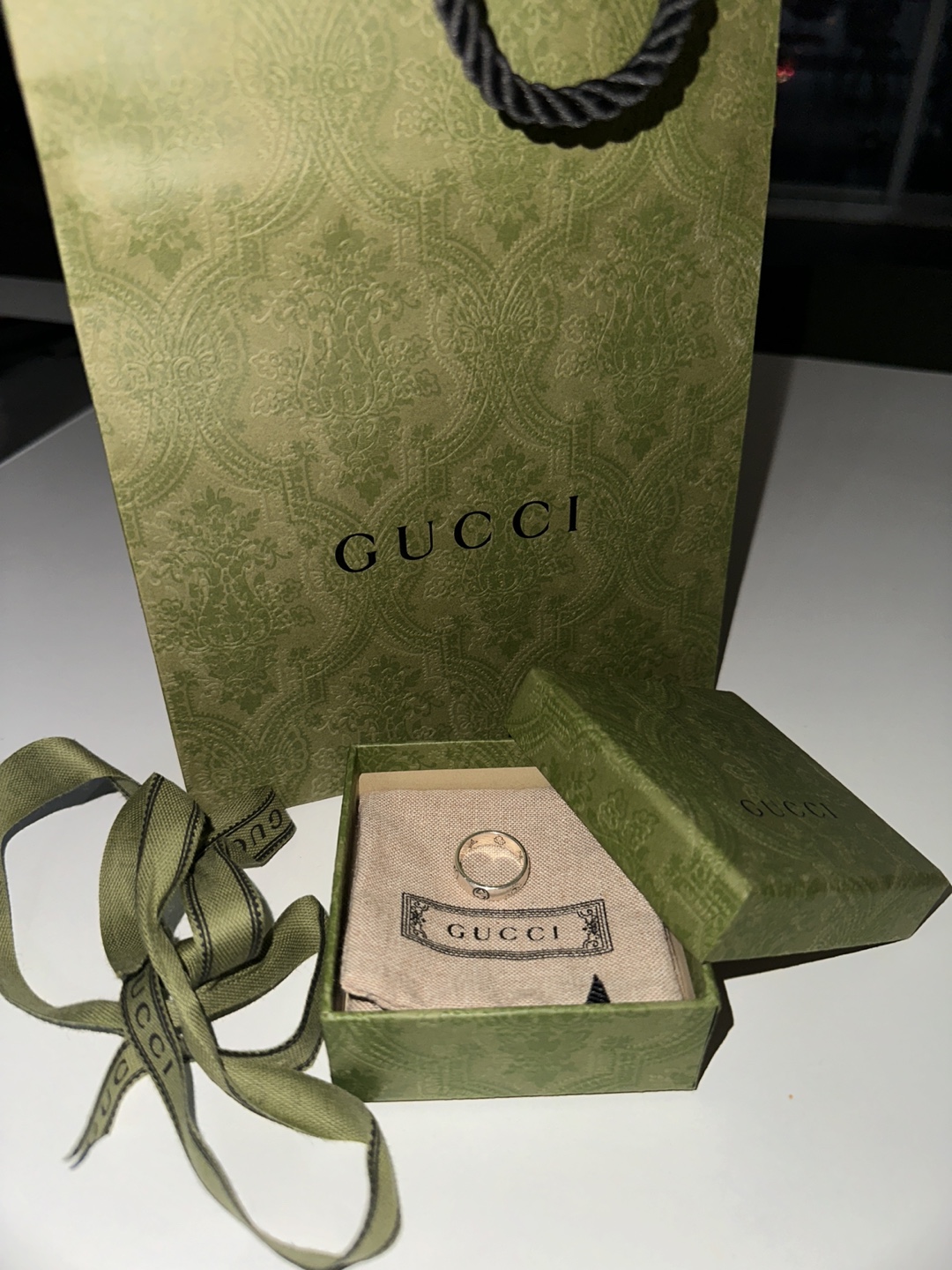 Gucci sterling silver ring, size 11, Blind For Love