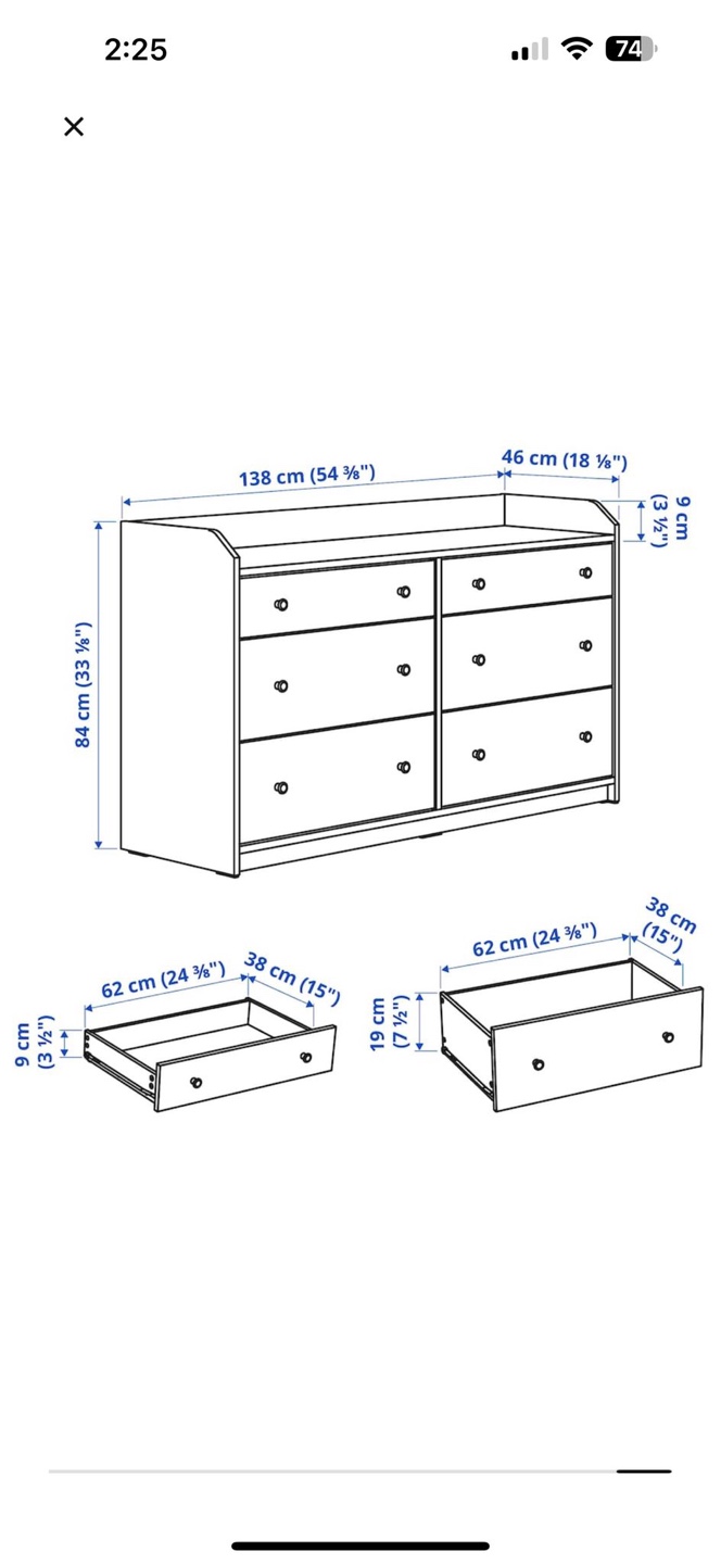 IKEA MALM 6-Drawer Dresser White - photo 5