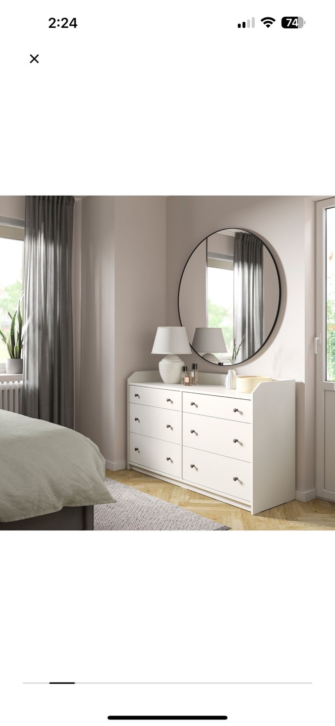 IKEA MALM 6-Drawer Dresser White - photo 3