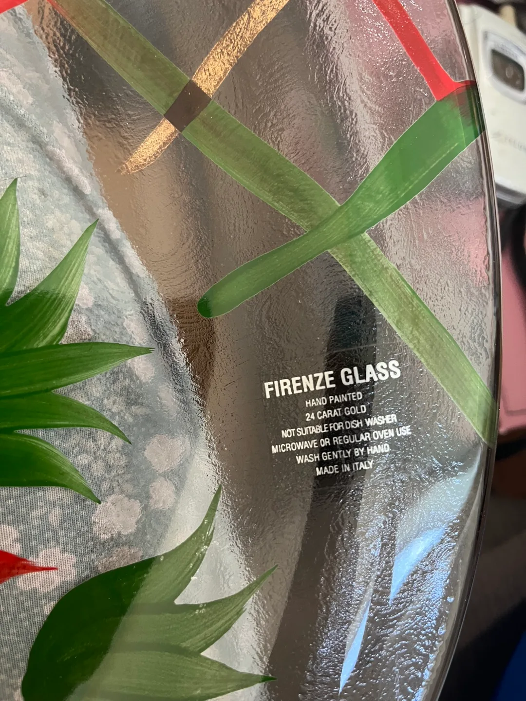 Firenze Glass Hand-Painted Christmas Platter image indicator(2)