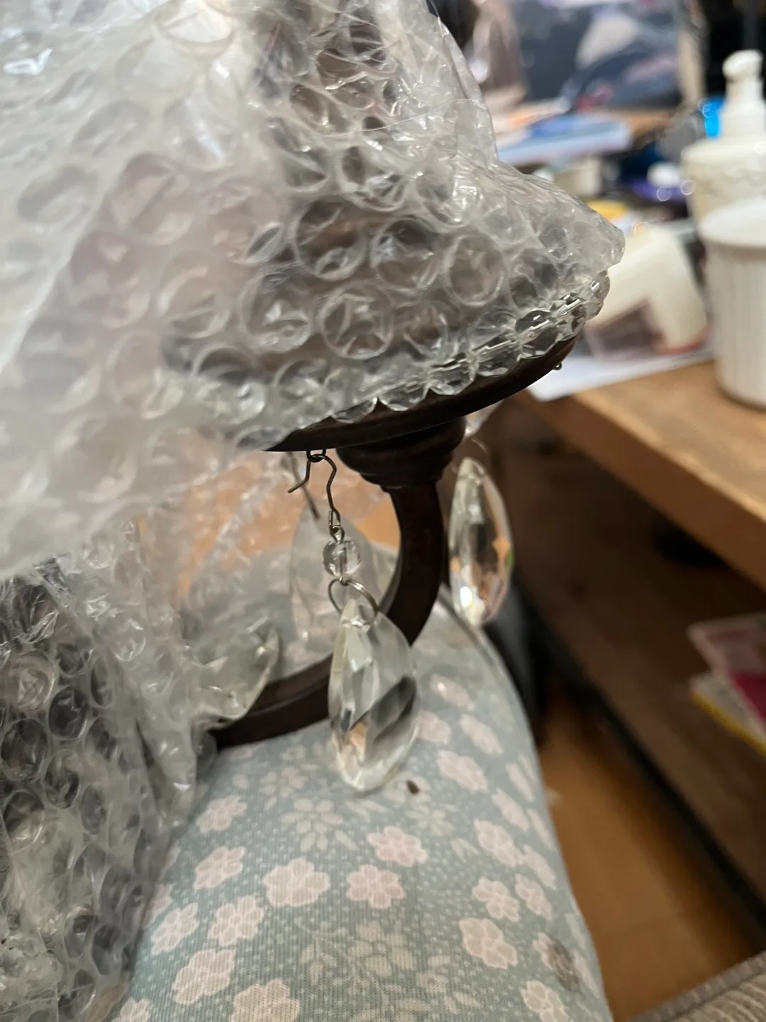 Elegant Crystal Chandelier - Dark Bronze Finish image indicator(4)