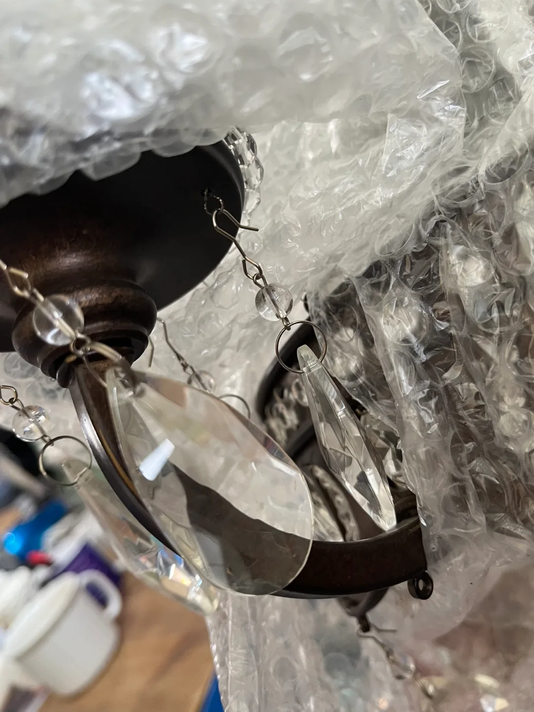 Elegant Crystal Chandelier - Dark Bronze Finish image indicator(5)