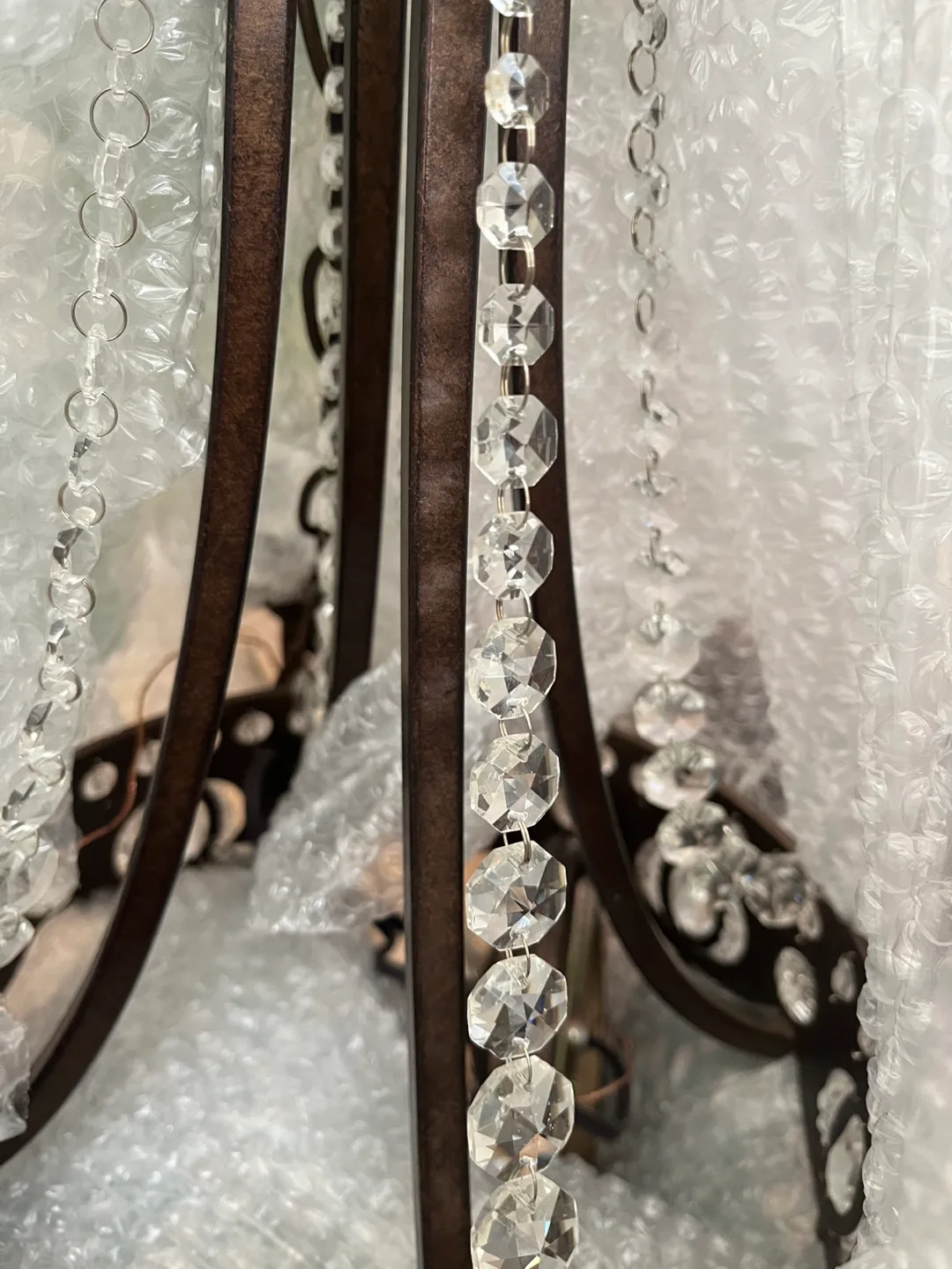 Elegant Crystal Chandelier - Dark Bronze Finish image indicator(2)