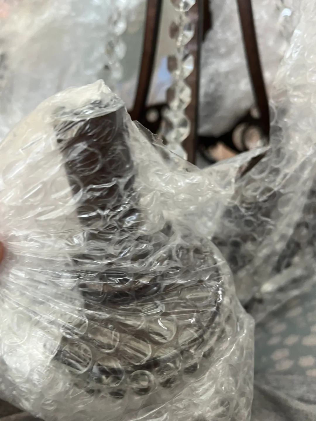 Elegant Crystal Chandelier - Dark Bronze Finish image indicator(3)