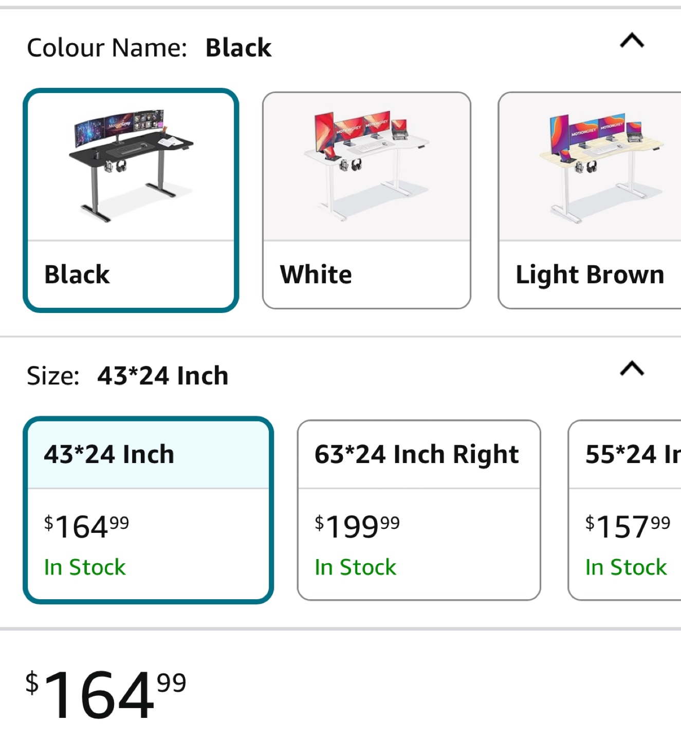 MotionGrey Electric Standing Desk - 43" x 24" - photo 5