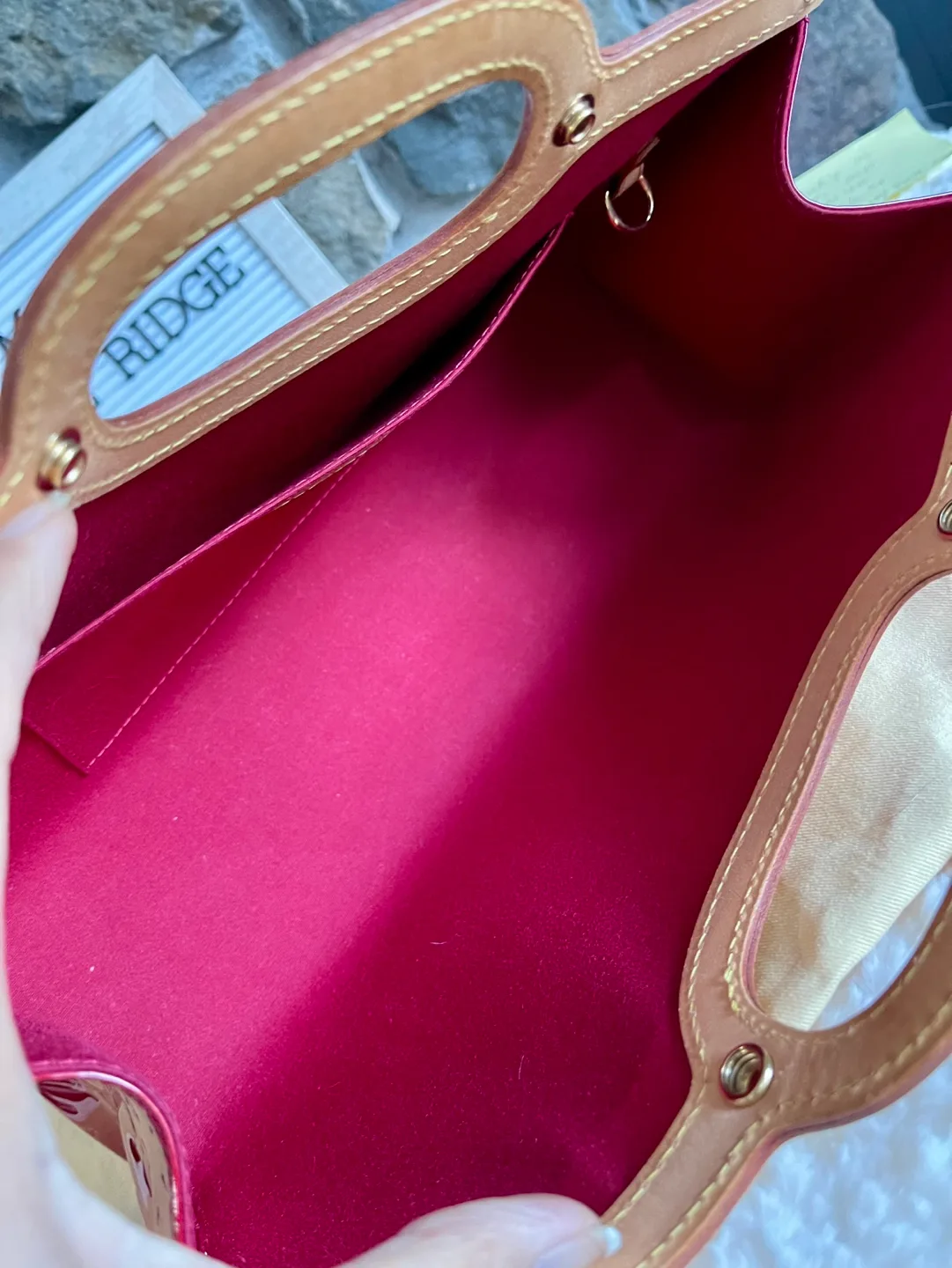 Authentic Louis Vuitton Monogram Roxbury Vernis Red  Handbag image indicator(6)