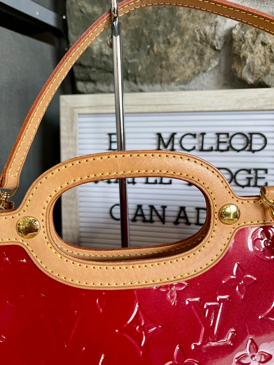 Authentic Louis Vuitton Monogram Roxbury Vernis Red  Handbag image indicator(2)