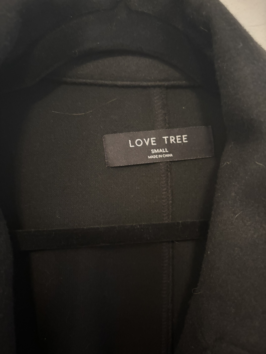Love Tree Black Peacoat - Size Small - photo 2