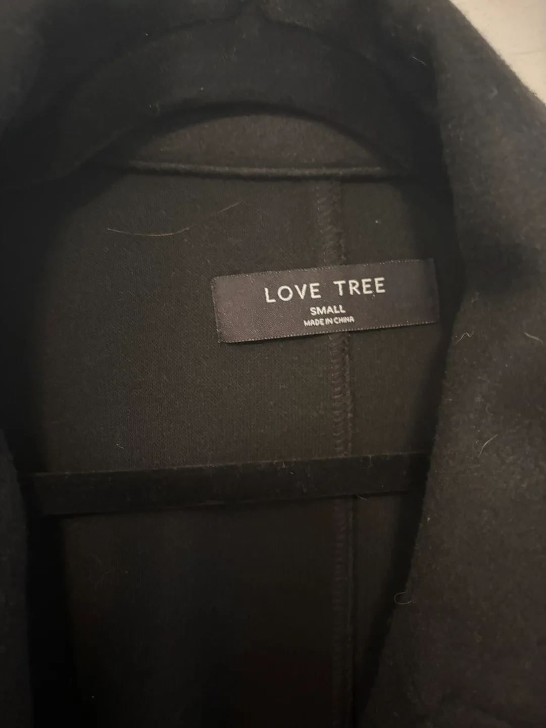 Love Tree Black Peacoat - Size Small image indicator(2)