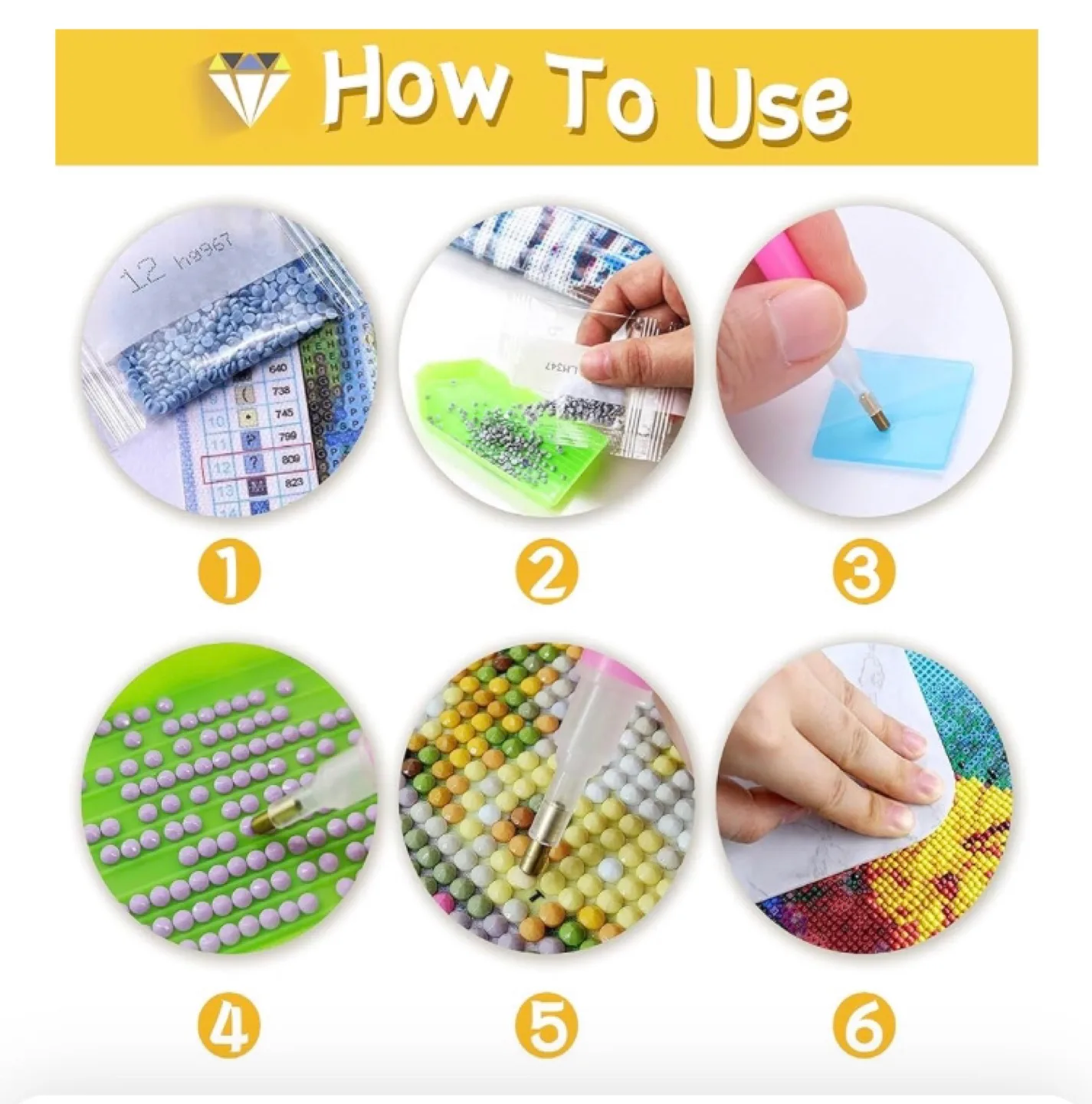 Diamond Painting Kit - 30x30cm Floral Design image indicator(4)