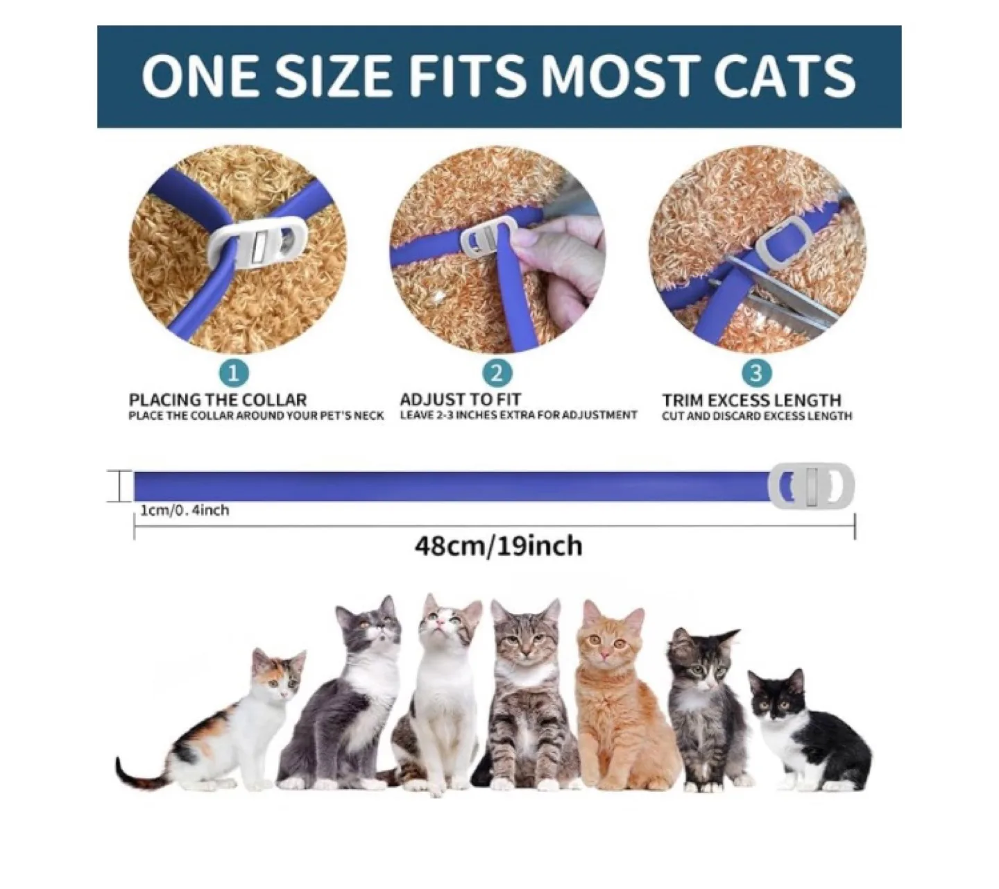 New 4 Pack  Flea & Tick Collars for Cats image indicator(3)