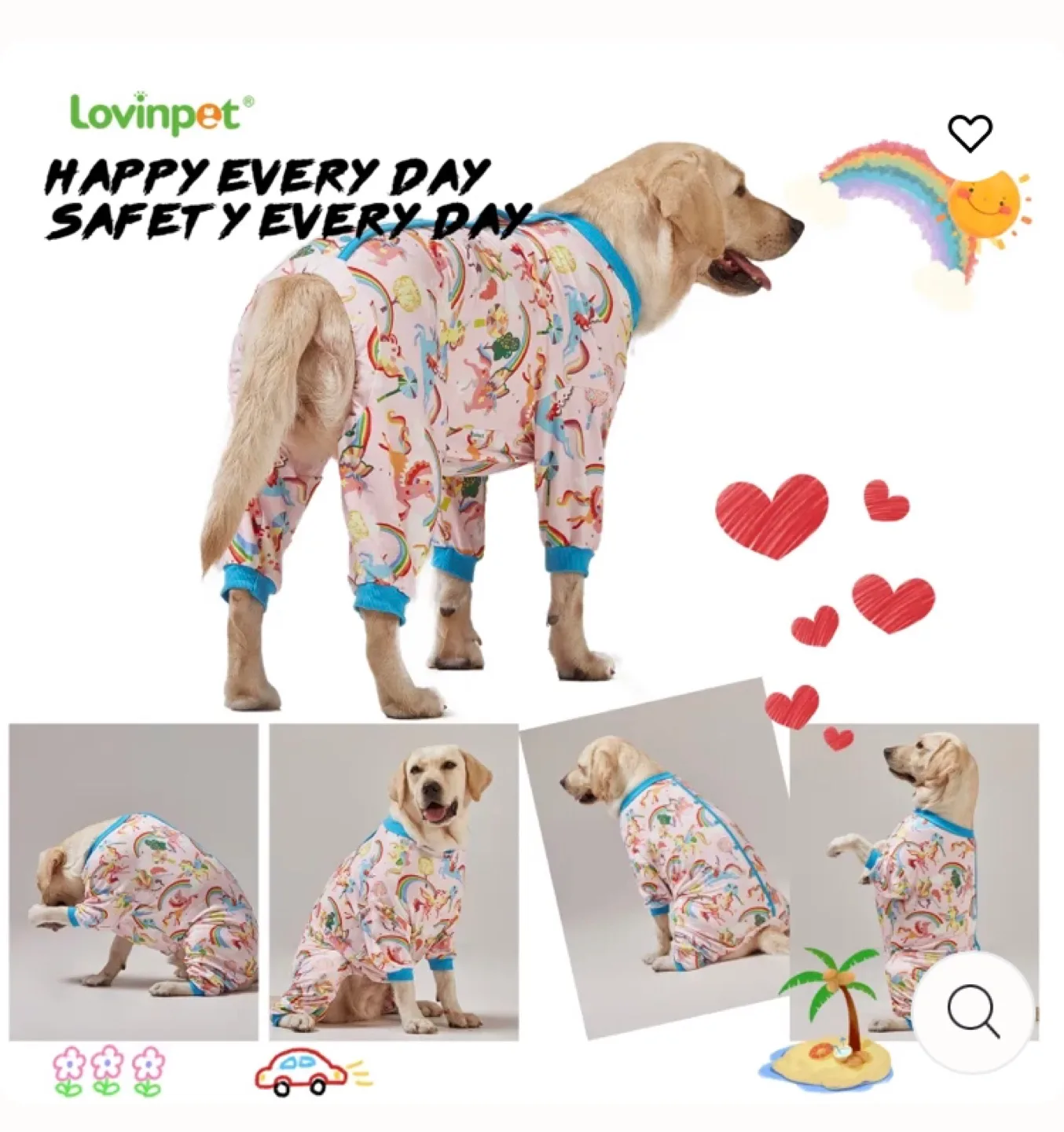 Dog Pajamas - Unicorn Print xxl image indicator(2)