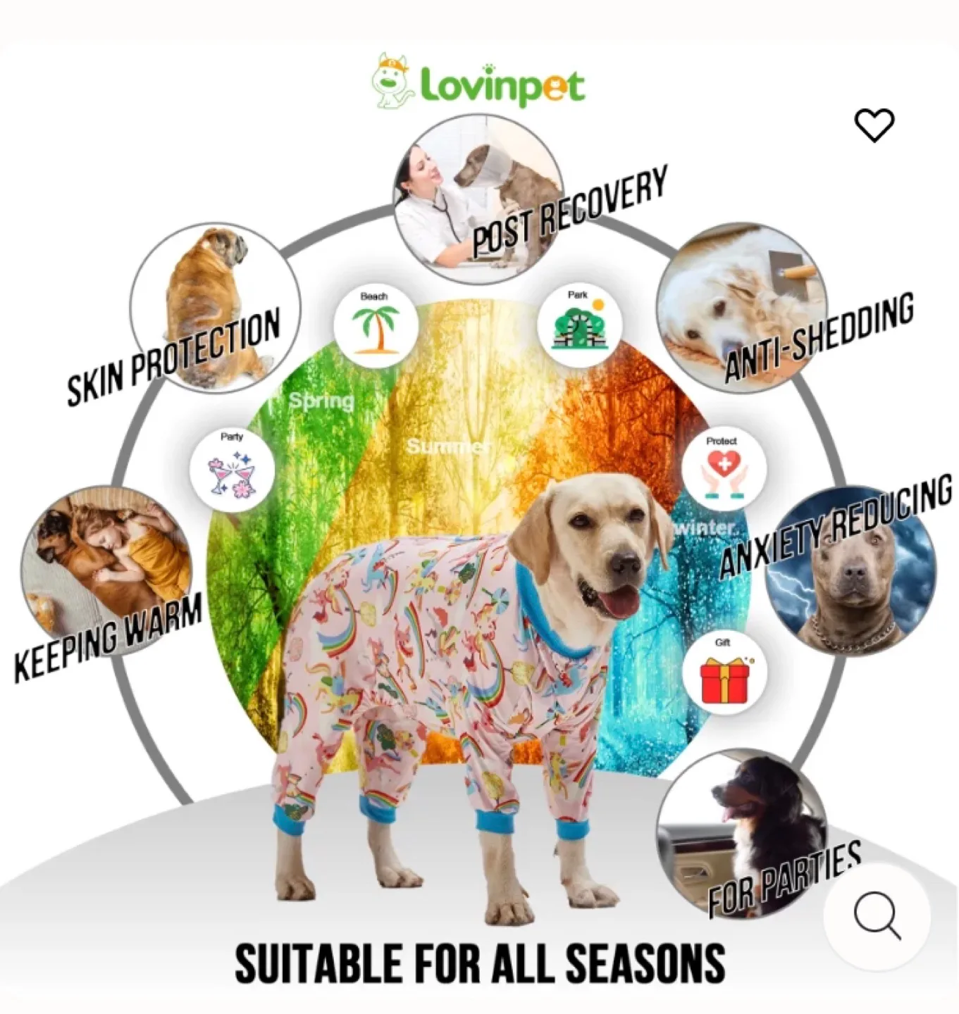 Dog Pajamas - Unicorn Print xxl image indicator(3)