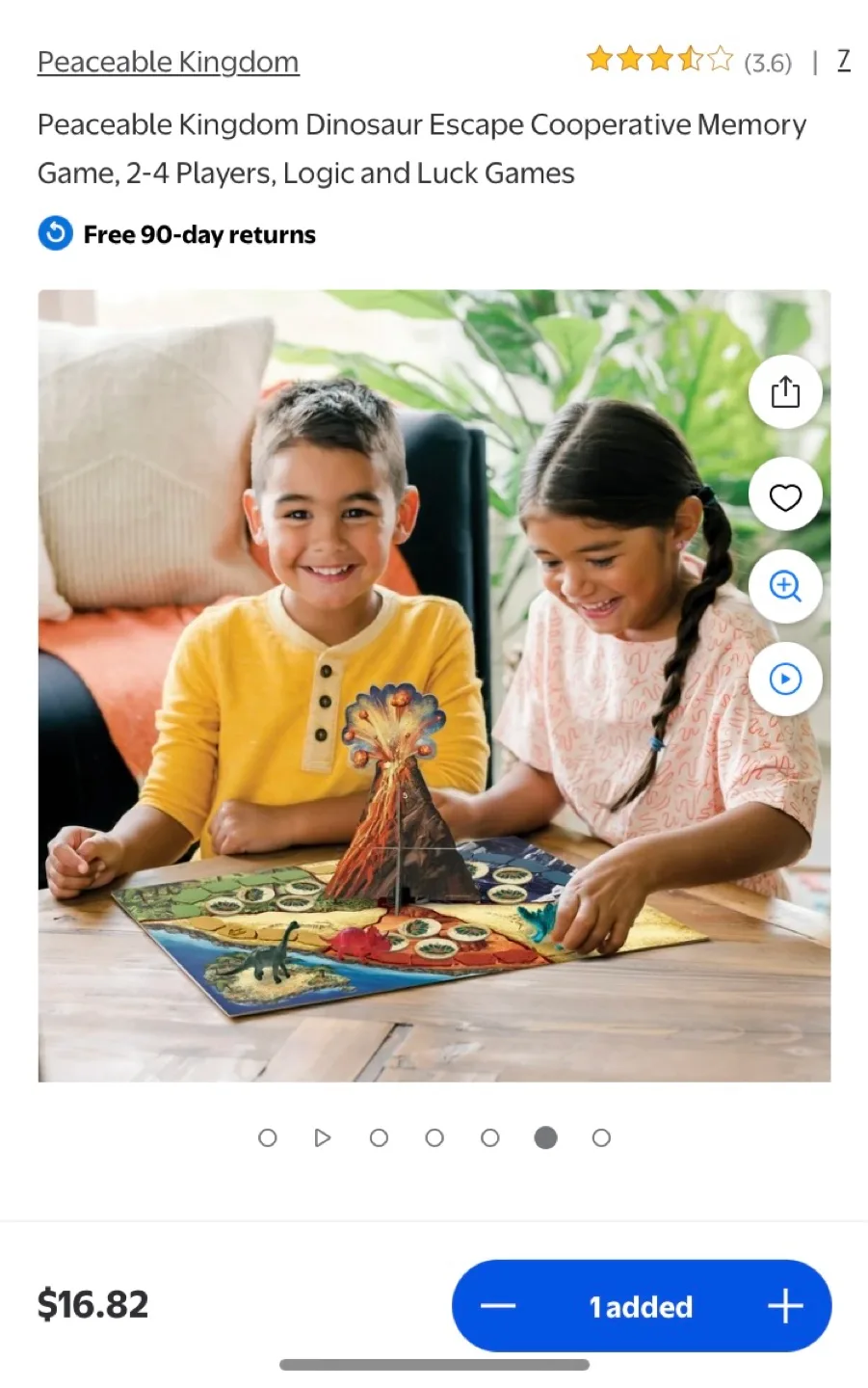 Peaceable Kingdom Dinosaur Escape Cooperative Game image indicator(3)