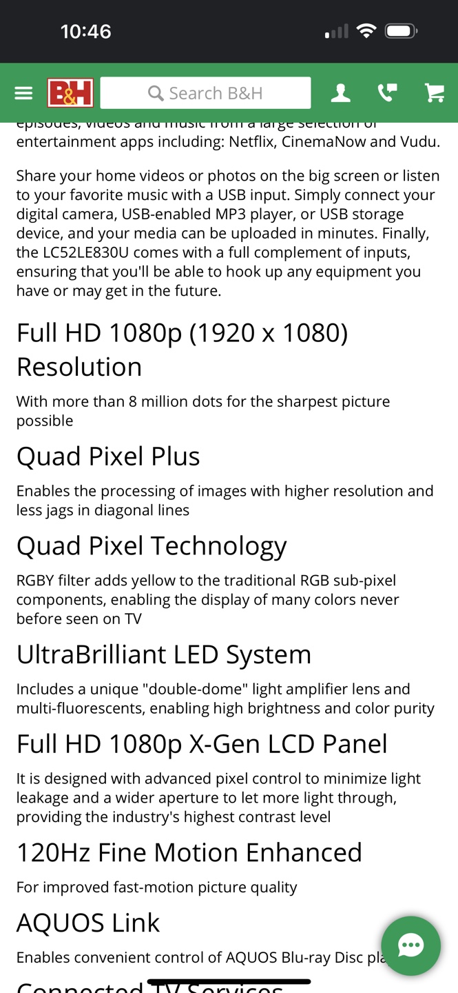 Sharp LC-52LE830U 52" Aquos LED TV - photo 5