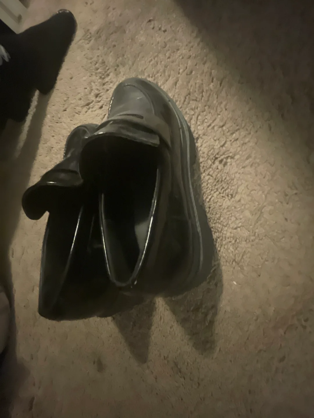 Zara Black Patent Leather Loafers - Size 39 image indicator(3)