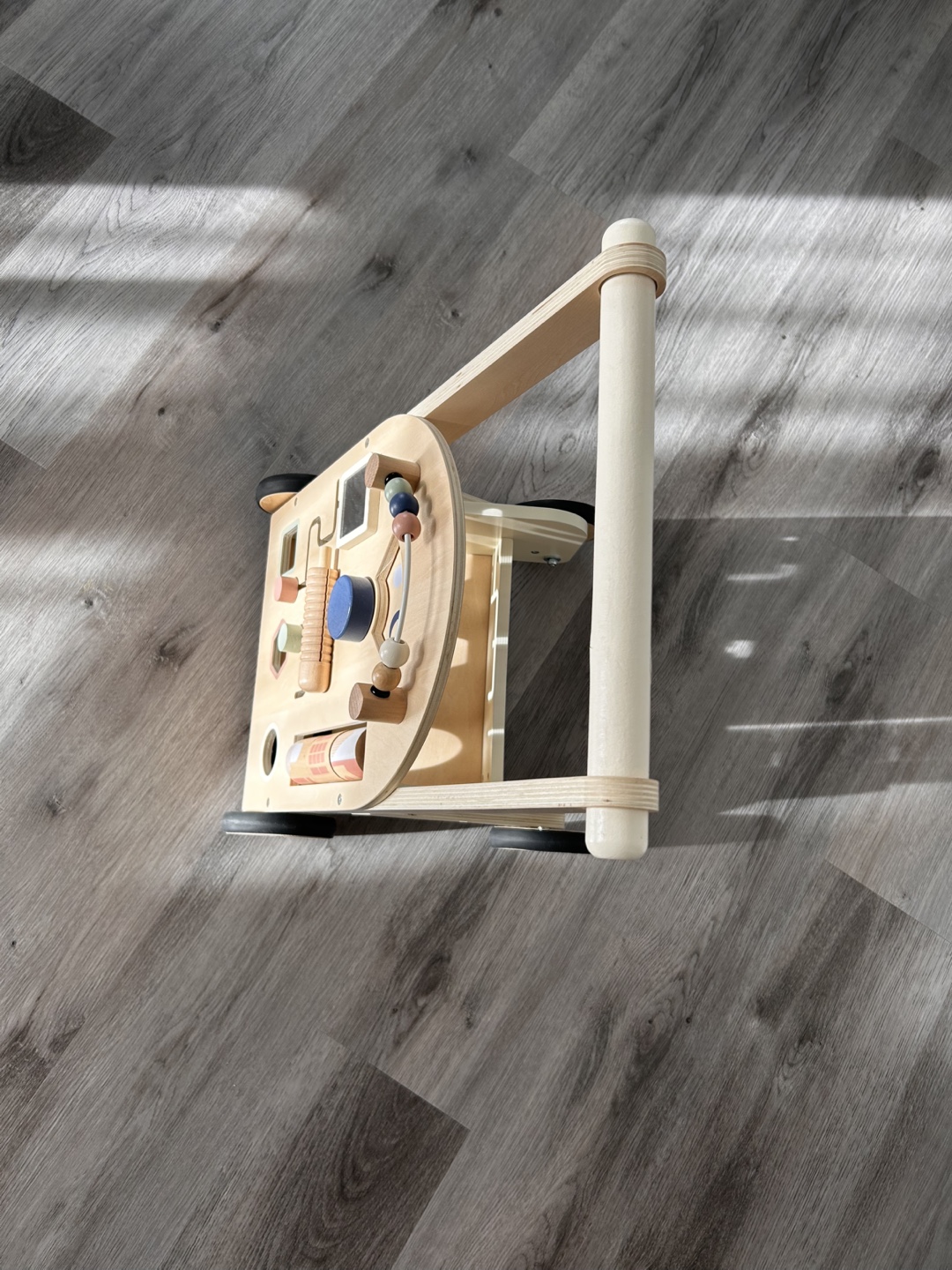 Wooden Baby Walker Toy with Activity Panel
